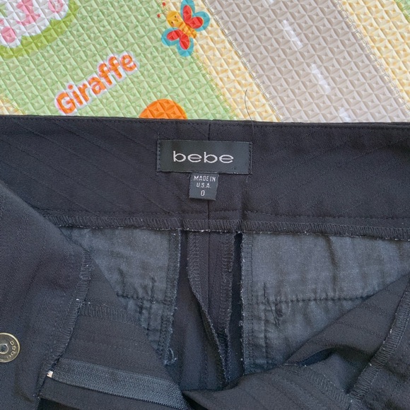 Bebe Charcoal Pinstripe Pants - Picture 4 of 4
